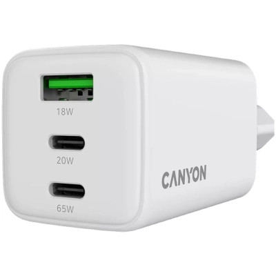 Зарядное устройство Canyon CU65ACC GaN 65W 2xPD 1xQC EU White (CNS-CUW65ACC) Винница - изображение 5