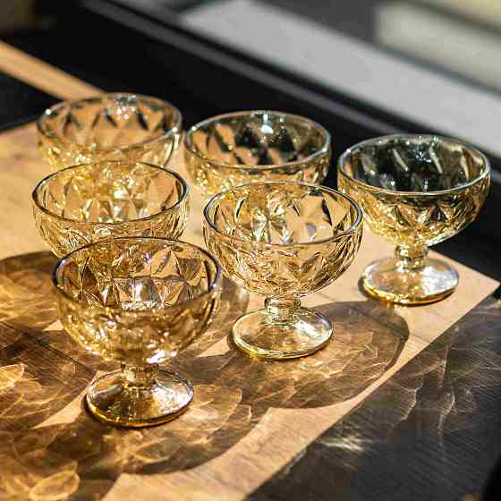 Набір креманок Citrine 300 мл HP-19-283 6 шт десертна ваза тарілка для десертів прозорий Коломия