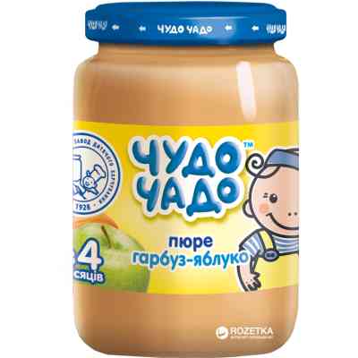 Детское пюре Чудо-Чадо из тыквы и яблок, 4м + 170г (4820003688267) Винница