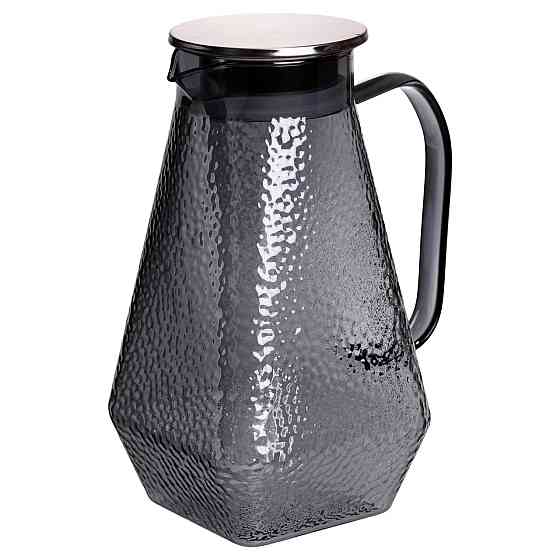 Глечик 1.8 л зі склянками 6 штук по 200 (мл) графин для компоту соку води лимонаду глечик для напоїв Сірий HP-19-38S Коломия