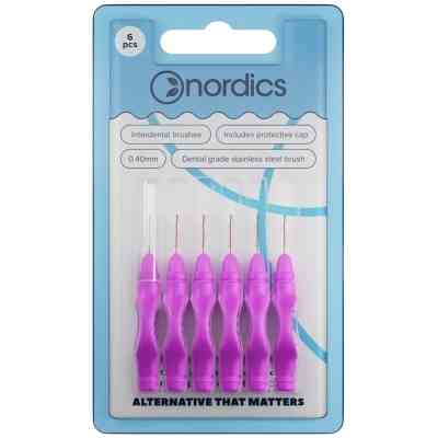 Щітки для міжзубних проміжків Nordics Interdental Brushes 0.40 мм 6 шт. (3800500324739) Вінниця