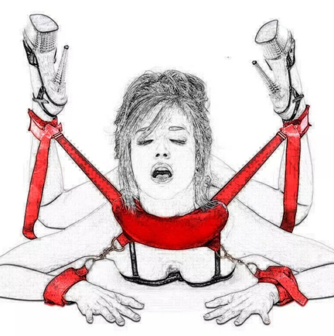 Інтимні наручники для ігор універсальний червоний Київ - фото 1