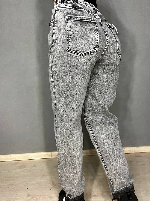 Джинсы женские V&D 5011 МОМ jeans comfort резинка на талии стрейчевые облегченные светло серые, свет Одесса - изображение 10