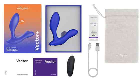 Смарт-вібромасажер простати We-Vibe Vector+ ROYAL BLUE, пульт ДК, регульований кут нахилу Sex Aura Київ