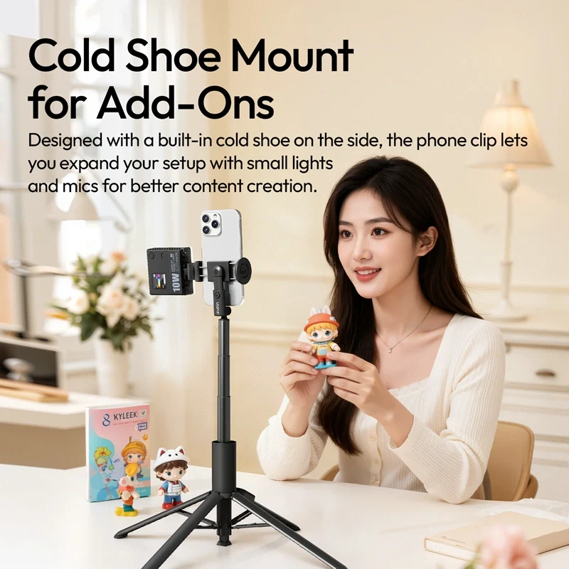 Селфі-монопод Ulanzi Ulanzi MT86 Automatic Phone Tripod(Phone Clamp,Black) Одеса - фото 9