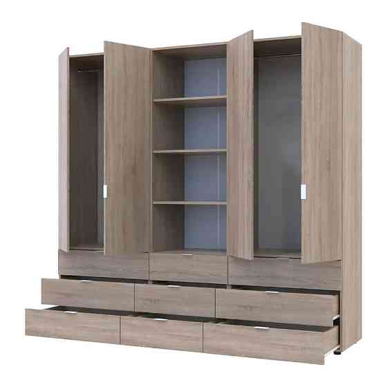 Шафа для одягу Гелар Дуб сонома 2+2ДСП з пеналом 215х49.5х203.4 (DRS-011917) Львів