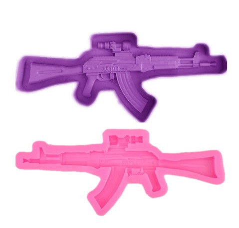 Молд силиконовый Автомат 162 на 69 мм розовый Киев - изображение 7