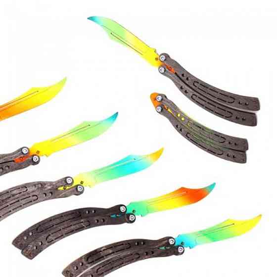 Сувенірний дерев'яний ніж "BALISONG - ULTRA" 312307, 5 шт Вінниця