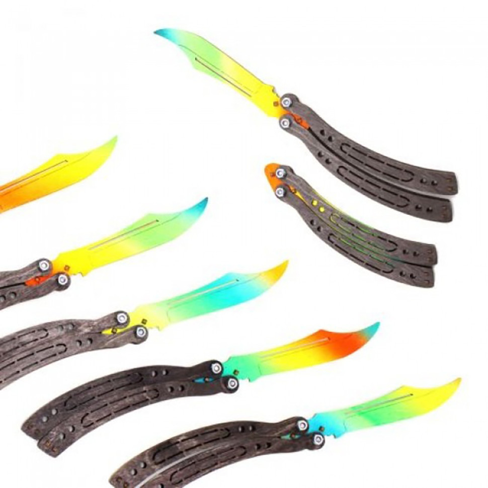 Сувенірний дерев'яний ніж "BALISONG - ULTRA" 312307, 5 шт Вінниця - фото 1