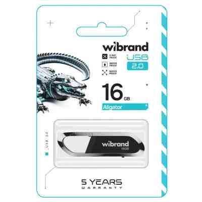 USB флеш накопитель Wibrand 16GB Aligator Black USB 2.0 (WI2.0/AL16U7B) Винница