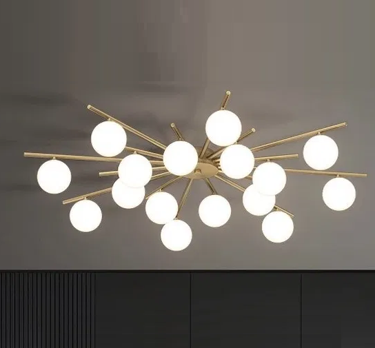 Светодиодная люстра Лучи 5009 (Золотая) на 16 плафонов Винница - изображение 1