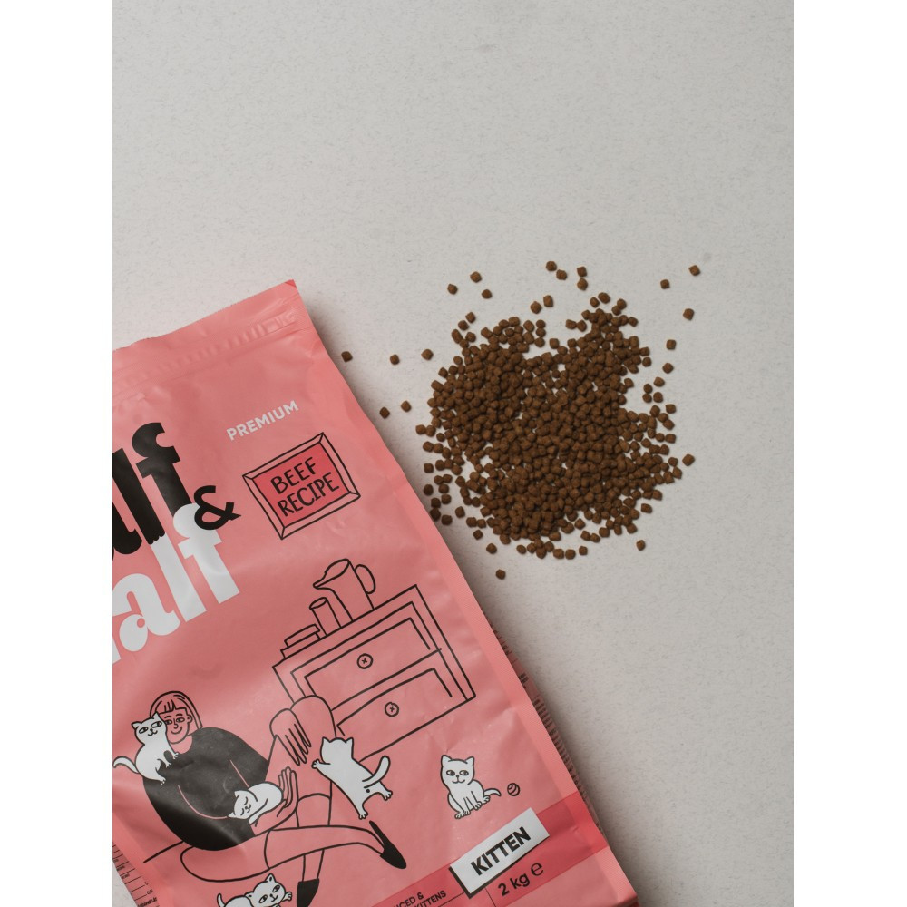 Сухой корм Half&Half для котят, с говядиной, 8 кг Винница - изображение 3