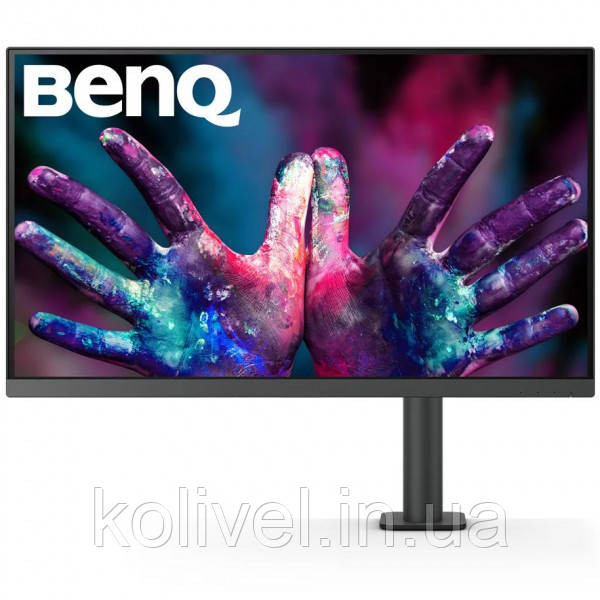 TFT 27" BenQ PD2705UA, IPS, 4K UHD, 99% sRGB, HDMI, DP, USB-C, USB-hub, HAS, колонки, темно-сірий Київ - фото 1