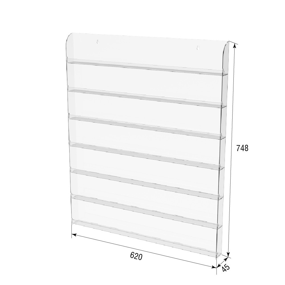 Стенд под лаки EKOSTAR 620х45х748 мм 7 полок Киев - изображение 3