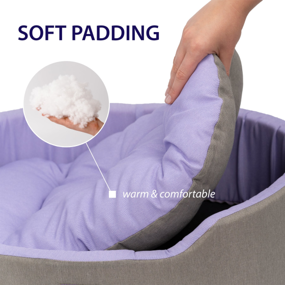 Лежак - кровать для собак и кошек Ferplast Dandy C Colour (Ферпласт Денди С Колор) 55 x 41 x h 15 cm - 55, Лиловый Запорожье