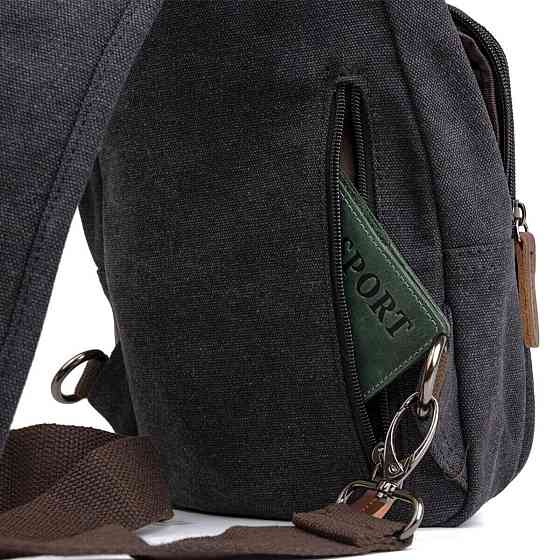 Сумка через плечо текстильная Vintage 20077 Черная Киев