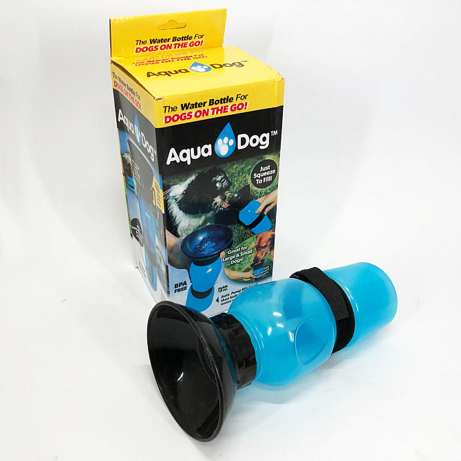 Поилка для собак дорожная переносная Aqua Dog 537 мл портативная бутылка для крупных и мелких собак FS-97 JM-40 Львов - изображение 6