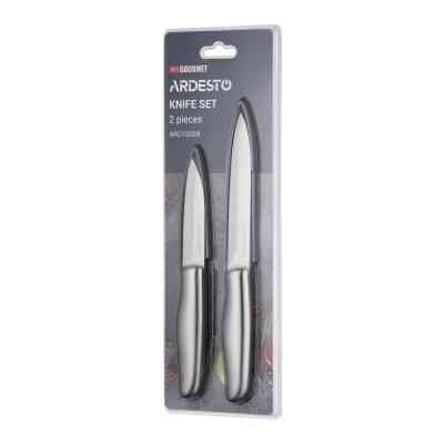 Набір ножів Ardesto Gemini Gourmet 2 предмети, нержавіюча сталь (AR2102GR) Вінниця
