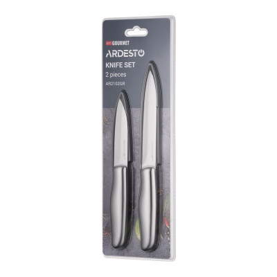 Набір ножів Ardesto Gemini Gourmet 2 предмети, нержавіюча сталь (AR2102GR) Вінниця - фото 4