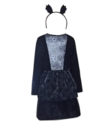 Костюм для Хелловін для дівчинки з обручем Вампір S різнобарвний Київ