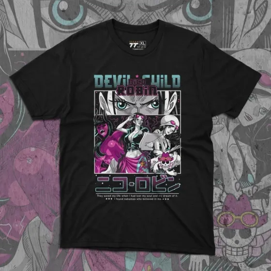 Футболка для подростка мальчика с принтом Ван Пис Робін Devil Child Размер 160 Anime11011 Днепр