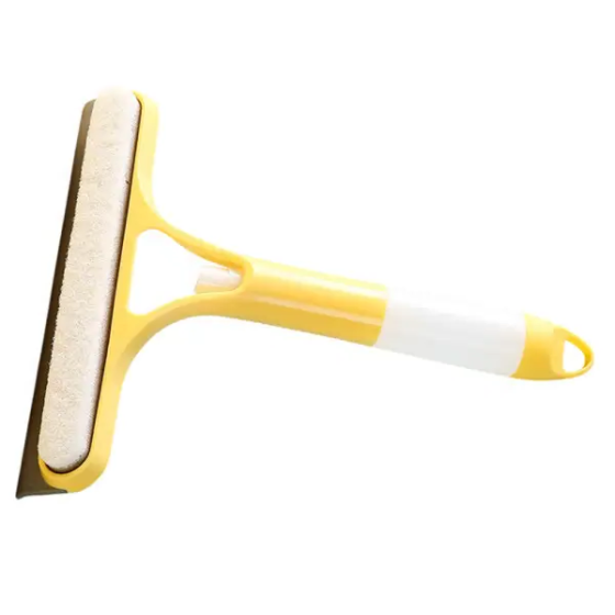 Швабра-щітка з пульверизатором і скребком для миття вікон, дзеркал та гладких поверхонь Жовта HP-35015-26Y Київ