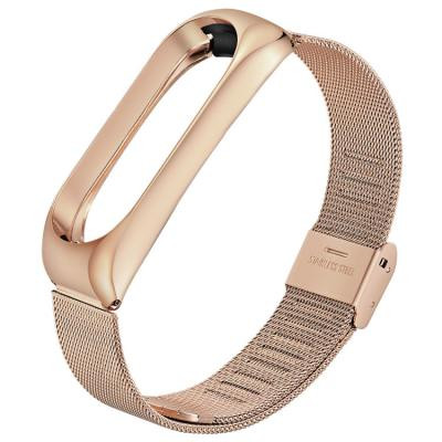 Ремінець до фітнес браслета BeCover Metal для Xiaomi Mi Smart Band 5 Rose Gold (705149) Вінниця - фото 1