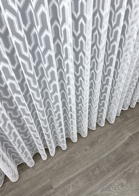Тюль жакард колір білий 1992т Київ - фото 7