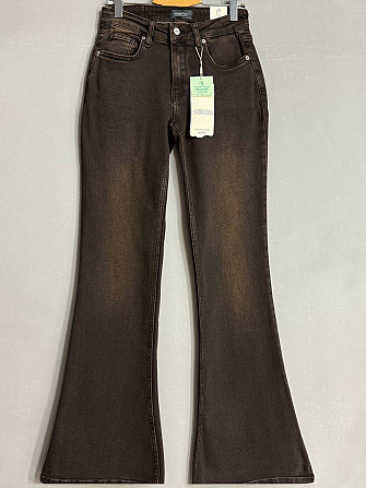 Джинси жіночі Ambrossa 602-1 кльош flared jeans коричневі, коричневий, 25, 25, 66 см, 92 см Київ - фото 14