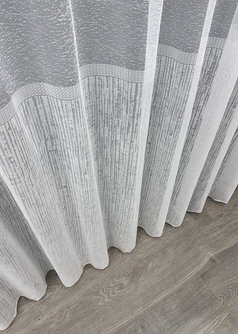 Тюль жаккард, цвет молочный 1644т Киев - изображение 6