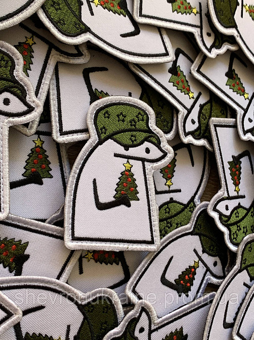 Шеврон флорк с ёлочкой (Форма контурная. На липучке) Размер 8x6.3см Киев - изображение 3