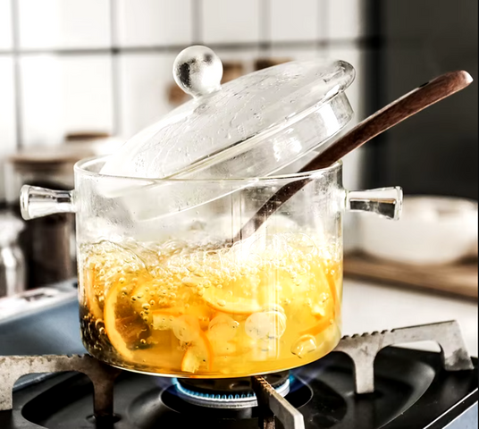 EB-19007 Стеклянная кастрюля с крышкой 2,0 л из жаропрочного боросиликатного стекла, прозрачная Одесса - изображение 1