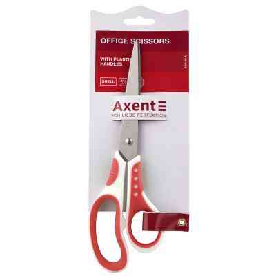 Ножиці Axent Shell, 21 cm, white and red (6305-06-A) Вінниця