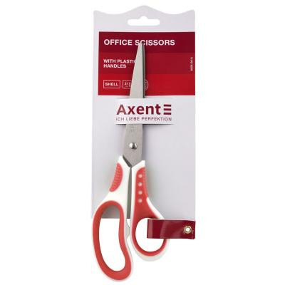 Ножиці Axent Shell, 21 cm, white and red (6305-06-A) Вінниця - фото 2