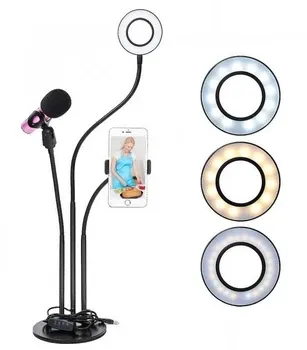 Набір блогера Professional Live Stream 3 режиму світла, для лайв-трансляцій, вебінар. живлення через USB 5504 Одеса - фото 6