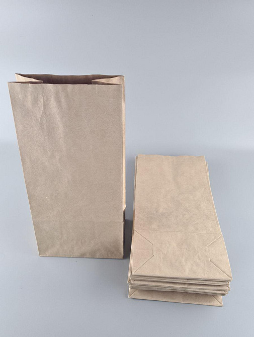 Пакет паперовий 41*19*11,5 см двошаровий коричневий з дном уп. 25 шт. Харків - фото 3