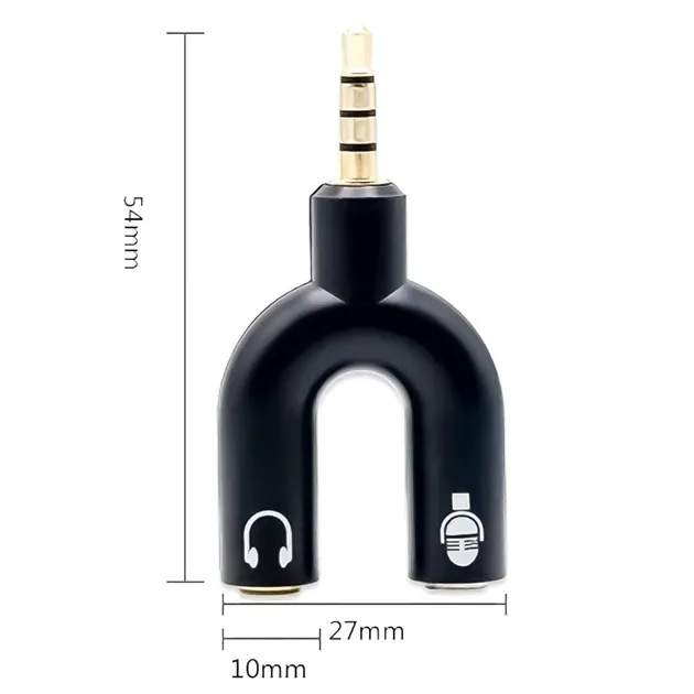 Спліттер Y-типу 2x1 для навушників і мікрофона Київ - фото 7