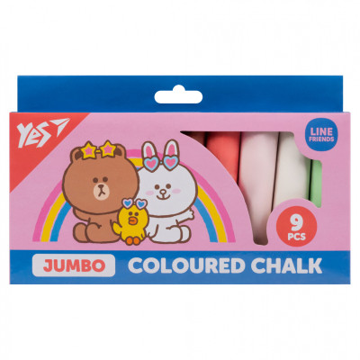 Крейда Yes кольорова Line Friends 9 шт JUMBO (400502) Вінниця - фото 1