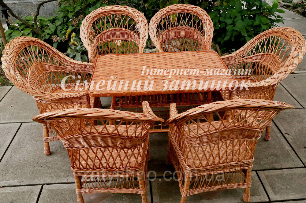 Комплект плетеной мебели из лозы на 6 персон Киев - изображение 1