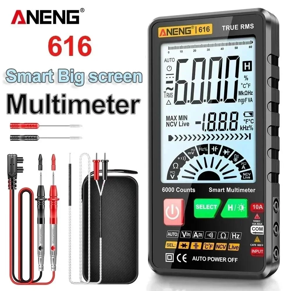 Цифровой мультиметр Aneng 616A Черный Киев - изображение 6
