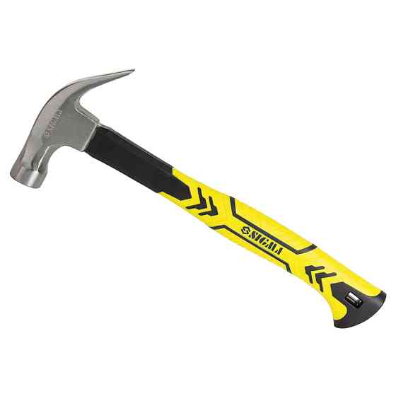 Sigma Молоток-гвоздодер 450г фиберглассовая рукоятка (магнит) SIGMA (4315011) Коломия
