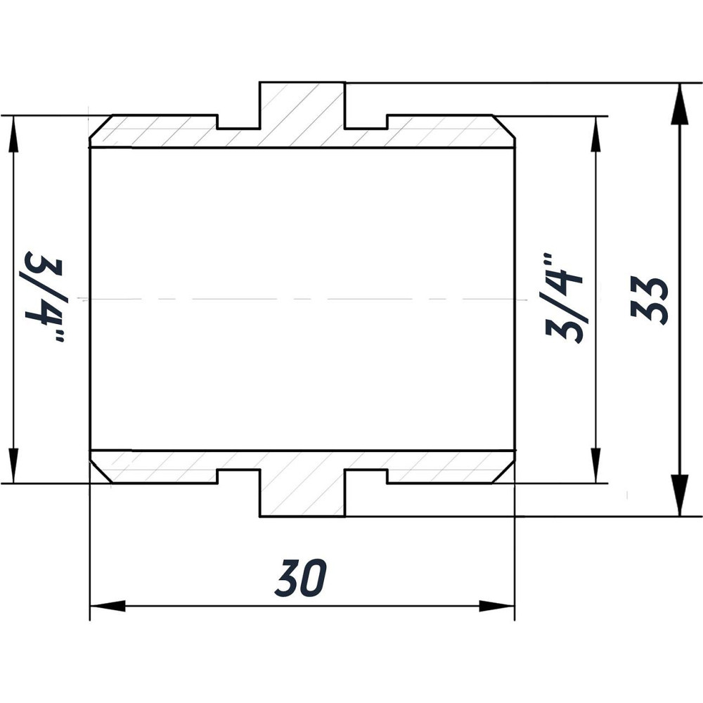 Ниппель 3/4″НН нержавеющий SN442S OPTIMUM (000031518) Киев - изображение 3