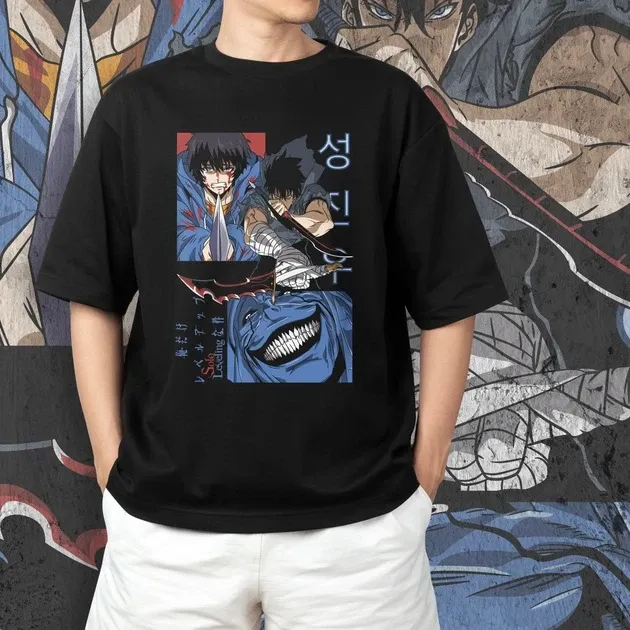 Футболка для підлітка хлопчика з принтом 140olo Leveling 140ung Jin-Woo Розмір 160 Anime10637 Дніпро - фото 3