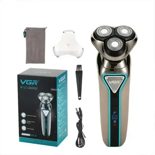 Профессиональная аккумуляторная бритва для бороды VGR V-323 Коломия - фото 1