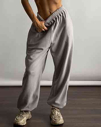 Женский теплый прогулочный костюм двойка: кофта и штаны микрофлис Серый Одесса