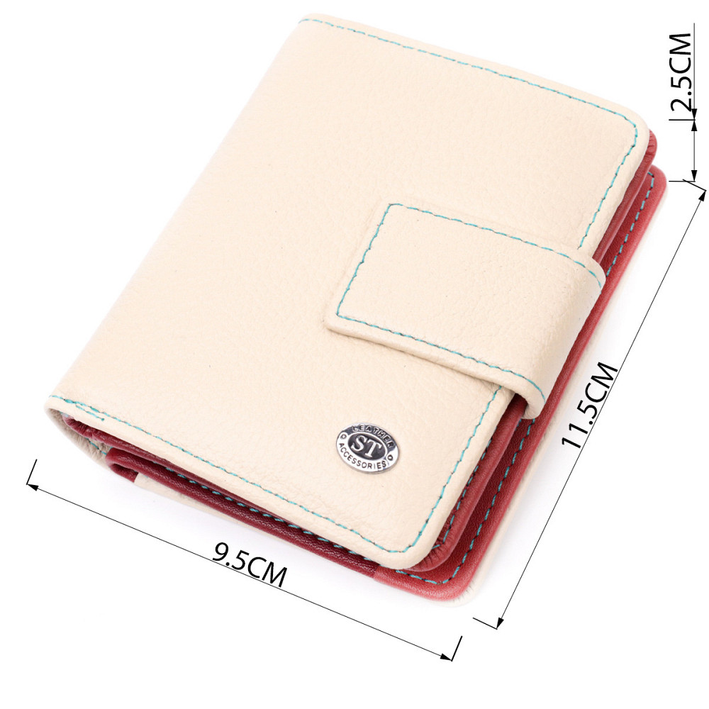 Женский кошелек из натуральной кожи вертикального формата Белый (ST Leather) Киев - изображение 7