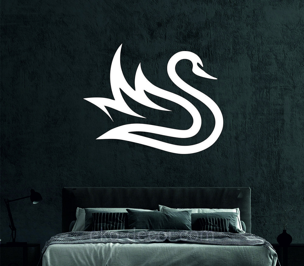 Декоративне настінне Панно «Лебідь», Декор на стіну 110*87 см, Білий Київ - фото 2