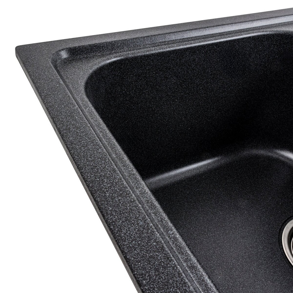 Гранітна мийка для кухні Platinum 7950 Equatoria матовий Карбон Коломия - фото 5