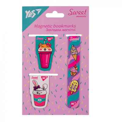Закладки для книг Yes магнітні Sweet Cream 3 шт (708352) Вінниця