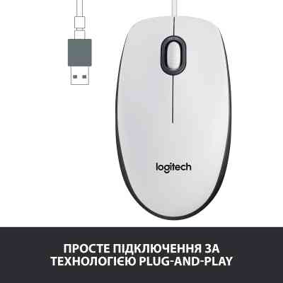 Мышка Logitech M100 USB White (910-006764) Винница